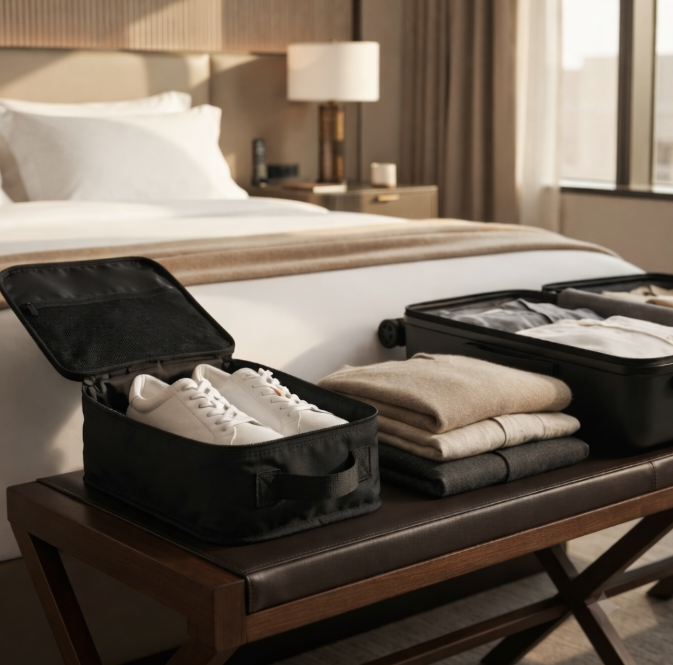 AuraCharge Waterproof Travel Shoe Bag